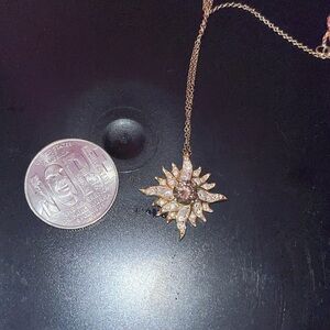 Gold Sunburst Pendant Necklace